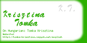 krisztina tomka business card